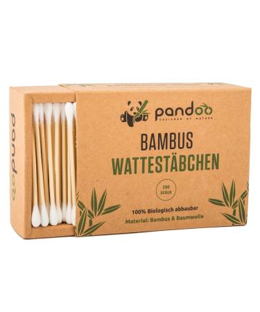 Pandoo 14 Pack Bamboo Cotton Swabs - 2800 Pieces | 100% Biodegradable Vegan Compostable | Eco-Friendly Easter Sticks Without Plastic - Buy Online on GoSupps.com