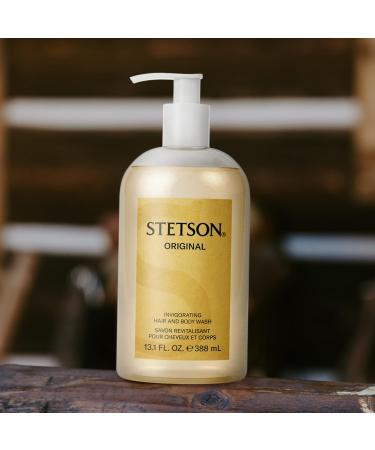 Stetson Original Hair and Body Wash - Earthy, Woody, and Masculine Aroma - 13.1 Fl Oz - Buy Online on GoSupps.com