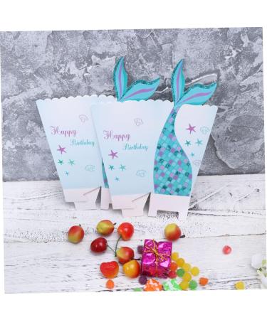 HOMSFOU 72 Pcs Disposable Food Containers Container Disposable Containers Christmas Decor Popcorn Container Mini Cake Toppers Gift Bags Party Popcorn Boxes Child Mermaid Candy - Buy Online on GoSupps.com