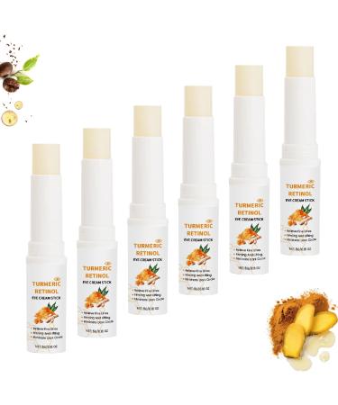 Hengxuan Turmeric Retinol Eye Cream Stick AntiAging Eye Brightening Cream Contains Retinol Turmeric and Vitamin C to Reduce Dark Circles Puffiness and Fine Lines 5 g 018 oz 6
