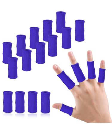 Ednyzakrn 20 pieces of finger protection in the event of injury finger bandage finger bandage stretchy finger cover for trigger finger arthritis swelling basketball finger protection unit size blue 20