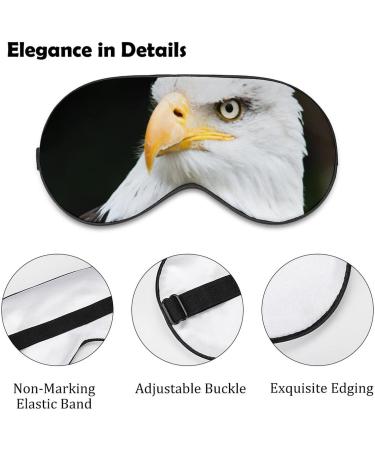 Bald Eagle Sleep Mask for Men & Women | Adjustable Strap, Block Out Light for Travel, Nap | Comfortable Night Eye Cover - Buy Online on GoSupps.com