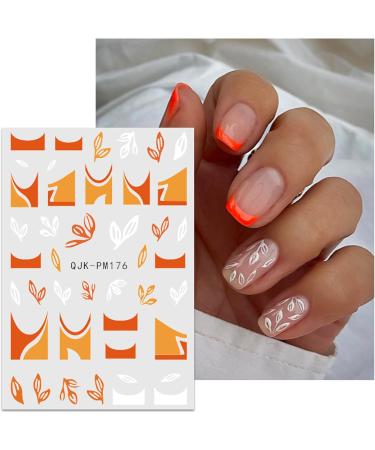 JMEOWIO 12 Sheets Flower Line Nail Art Stickers Decals Self-Adhesive Black White Nail Supplies Nail Art Design Decoration Accessories - Buy Online on GoSupps.com