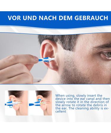 Upgraded 360 Spiral Silicone Ear Cleaner Kit - Ear Wax Remover with 16 Washable Heads for Kids & Adults - Best Ear Cleaning Solution - Buy Online on GoSupps.com