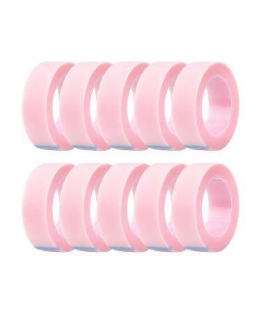 Grafting Eyelash Tape | Lash Extension Adhesive Tapes - Portable Lashes Tool Grafting Eyelash Isolation Tape for Women and Girls Shakven 10 packs Pink
