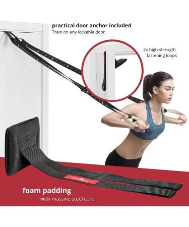 BeMaxx Wooden Gymnastic Rings Set with Door Anchor - Exercise eBook & Safety Straps | Olympic Gymnastics Athletic Fitness | Home Workout Muscle Training Rings - Buy Online on GoSupps.com