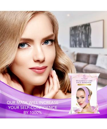 Paradream V-Shaped Double Chin Reducer Face Mask - Pink Face Lifting Belt - Buy Online on GoSupps.com