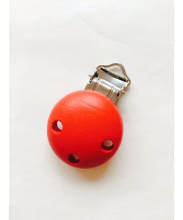 Pacifier clip for pacifier chain to make yourself in 8 different colors clip for pacifier chain (red)