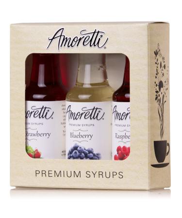 Amoretti Premium Berry Syrups 50ml 3 Pack (Wild Strawberry Blueberry Raspberry)