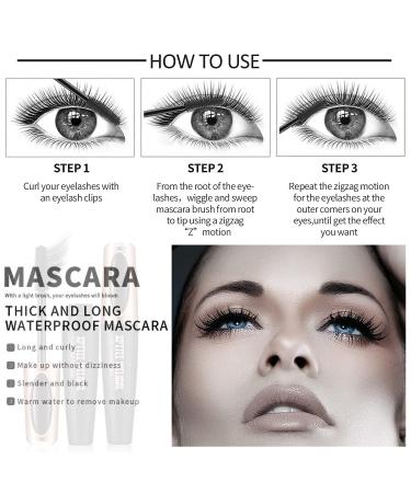4 Pack 4D Silk Fiber Lash Mascara - Waterproof, Smudge-Proof, Long-Lasting Voluminous Mascara for All-Day Exquisite Fullness - Buy Online on GoSupps.com
