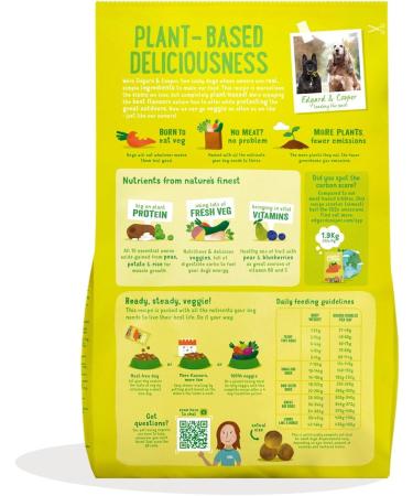 Edgard & Cooper Plant-Based Adult Dog Food Carrot & Zucchini 7kg Made with Deliciously Ella Vegan Protein Natural & Non-GMO Ingredients Best - Buy Online on GoSupps.com