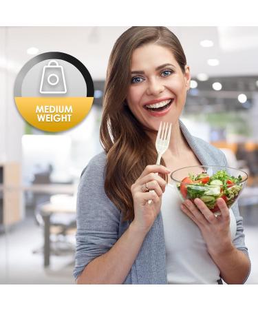 PAMI Medium Weight Disposable Plastic Forks 1000-Pack - Bulk White Silverware for Parties, Weddings, Catering - Sturdy Single-Use Forks - Buy Online on GoSupps.com