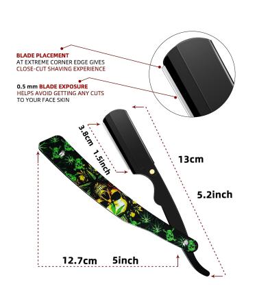 CCR Razor Men | Professional Matt Black Straight Edge Razor with Changeable Blades - Perfect for Shaving & Shaping - Buy Online on GoSupps.com