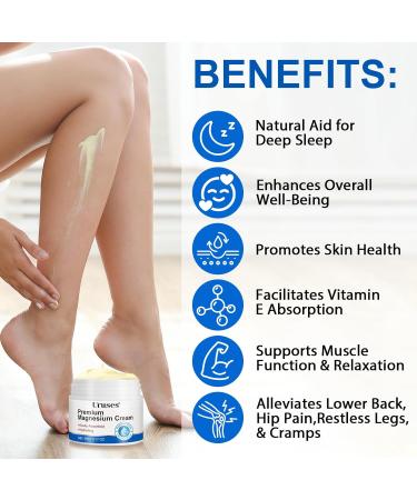  CCKULOOB Magnesium Cream Magnesium Oil Cream for Sleeping Magnesium Sleep Butter - Relieves Joint and Muscle Pain Magnesium Ointmen - Buy Online on GoSupps.com