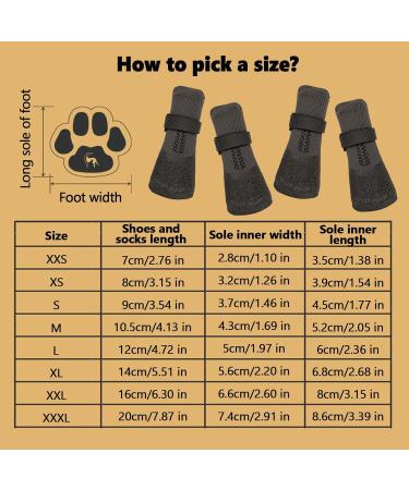 Verdpe Dog Shoes - 4 Pcs Anti-Slip Socks with Adjustable Straps for Outdoor Paw Protection | Size M - Buy Online on GoSupps.com