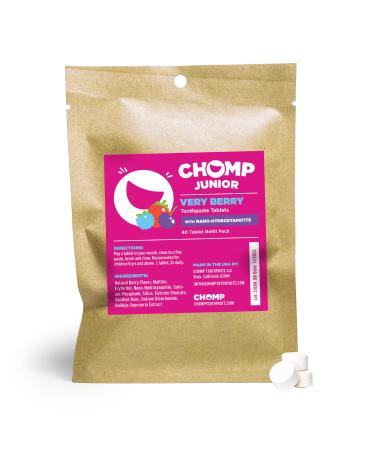 Chomp Junior Very Berry Toothpaste Tablets with Nano Hydroxyapatite Refill