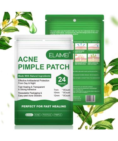 cgify Acne Pimple Patch 24 Patchs * 5 Pack - Hydrocolloid Acne Spot Treatment Sticker with Absorbing Cover for Healing Acne Dot Covering Zits and Blemishes