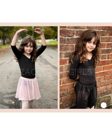 Zaclotre Girls Ballet Skirts 3 Pack - Chiffon Dance Wrap for Toddler/Kids/Little Girls - Black/Pink/Purple - Size 4-5T - Buy Online on GoSupps.com