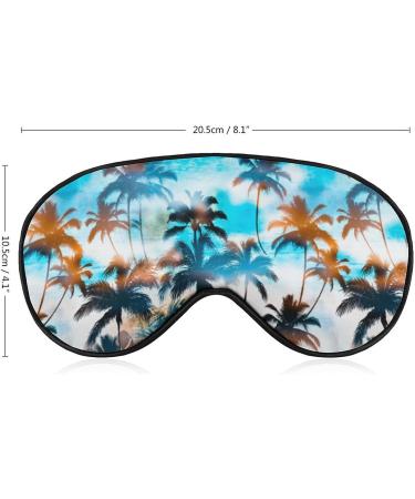 Colorful Tropical Trees Eye Mask for Sleeping Travel - Relaxing Blackout Sleep Mask for Shift Work, Office Nap, Stress Relief - Buy Online on GoSupps.com