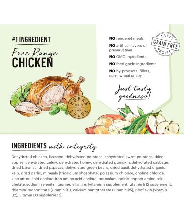 Human Grade Dehydrated Grain Free Dog Food - Chicken 10 lb (Makes 40 lbs) + 100ct PetWipes | Complete Meal or Dog Food Topper for Your Pet - Buy Online on GoSupps.com
