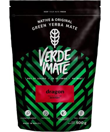 Verde Mate Green Dragon 0.5 kg | Tender yerba mate with dragon fruit flavour | Green and mild | Full of natural caffeine | Yerba Mate tea from Brazil 500 g | Air-dried - Buy Online on GoSupps.com