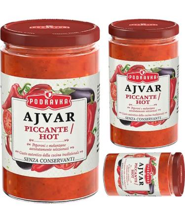 Podravka Hot Ajvar Sauce Sandwich 350 Grams x 3 Pieces