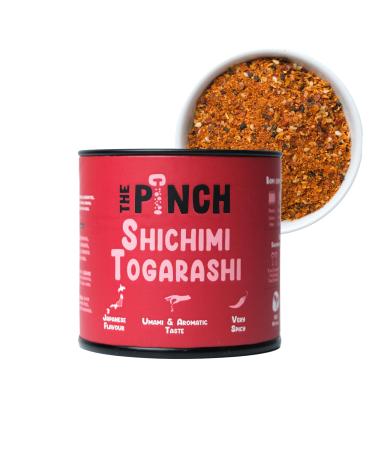 THE PINCH Shichimi Togarashi Assaisonnement japonais pic 100% naturel. Facile utiliser sur les ramen le porc le saumon le poulet le tofu les champignons. Avec du poivre du Sichuan. Shichimi Togarashi Standard - 45 g