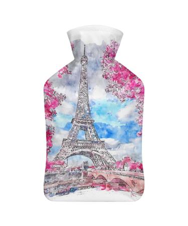 Flower Tower Hot Water Bottle With Cover Plush Bed Bottle Hand Warmer For Adults And Children 26.5X15.3cm