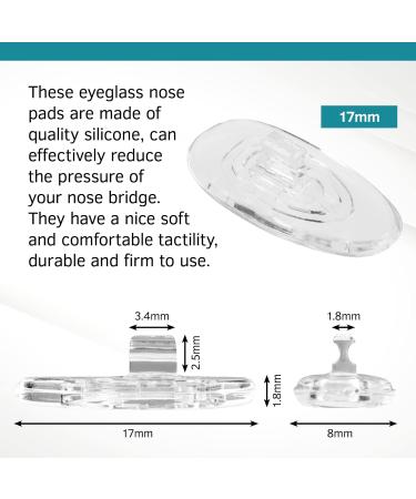 Buy Eyeglass Nose Pads - Screw-in Silicone Teardrop Shape (25 Pairs 13mm) | Sports World Vision - International Shipping Available - Buy Online on GoSupps.com