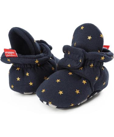 TMEOG Baby Booties Slippers - Infant Winter Boots for Boys & Girls 6-12 Months - Dark Blue Star Design - Buy Online on GoSupps.com