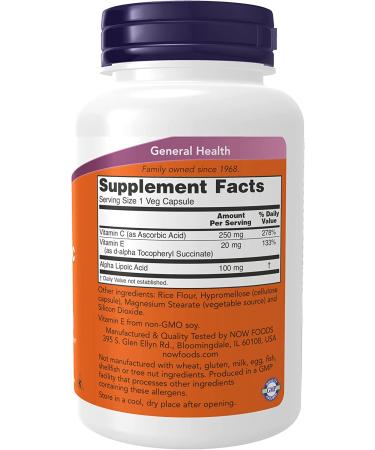 Now Foods Alpha Lipoic Acid 100mg â€“ 120 Vegan Capsules for Antioxidant Support - Buy Online on GoSupps.com