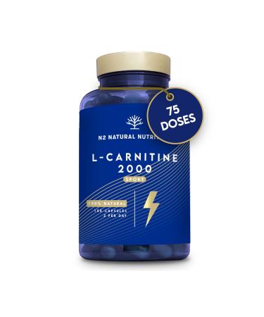 Natural L CARNITINE 2000mg. 150 Capsules 75 Days. High Concentration Fat Burner Pills. Improves Sports Performance. Weight Loss Energy Resistance. CE Manufactured. N2 Natural Nutrition L Carnitine 2000 (150 capsules)