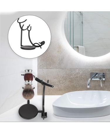 Professional Shaving Brush Holder & Stand - Universal Metal Safety Razor & Brush Holder for Men | Ideal for Face Care - Buy Online on GoSupps.com