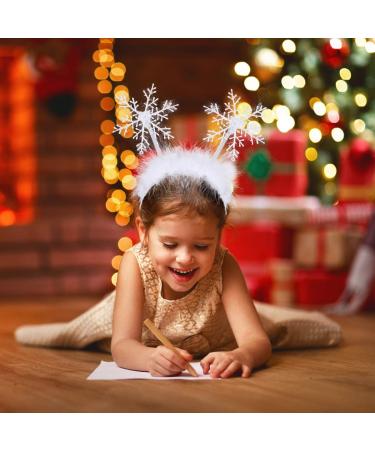 Lurrose Christmas Snowflakes Hair Band Set - 2 Piece Feather Headdress for Holiday Parties & Gifts - Buy Online on GoSupps.com