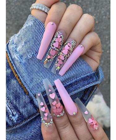 12 Grids Holographic Nail Glitter Set for Acrylic Nails - Butterfly Flower Heart Rabbit Pink Gold Sequins for Valentine's Day Nail Decoration - Buy Online on GoSupps.com