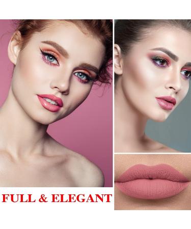 NVLEPTAP 6PCS Matte Liquid Lipstick Set - Long Lasting Nude Lip Stains for Women | Waterproof & Non-Fade Lip Makeup - Buy Online on GoSupps.com