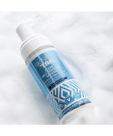 Skinny Tan Clear Self-Tanning Mousse - Fast-Drying Self Tanner with Hyaluronic Acid & Aloe Vera | Ultimate Dark Glow - 4.9 oz - Shop Internationally - Buy Online on GoSupps.com