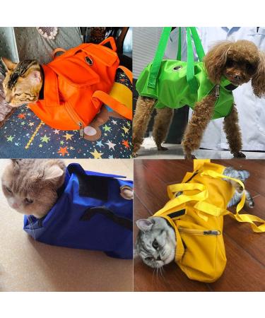 Kukaster Pet Cats Restraint Bag | Medium Blue | Nail Trimming & Grooming | Anti-Scratching | Veterinary & Home Use - Buy Online on GoSupps.com