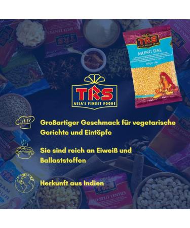 TRS Mung Dal 500g - High-Quality Split Mung Beans - Pack of 1 - Buy Online on GoSupps.com
