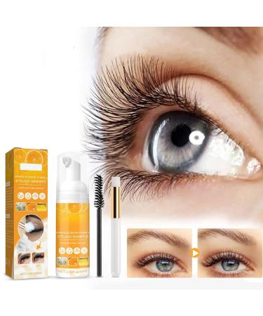 60ml Eyelash Extension Shampoo - Soft Foam Slip Proof Moisturizing Lash Cleanser for Healthy Lashes - Buy Online on GoSupps.com