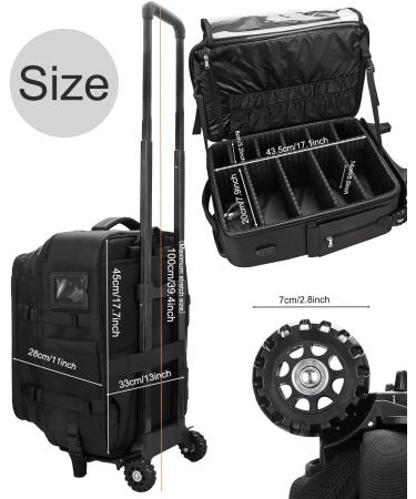 Extra Large Professional Makeup Backpack - Ideal Makeup Bag for Artists & Hairdressers - Black Hair Tools Carrier - Buy Online on GoSupps.com