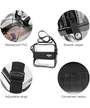 Clear Stadium Approved Crossbody Shoulder Bag - Waterproof Transparent Purse for NFL, NCAA, BTS, PGA Events - Buy Online on GoSupps.com