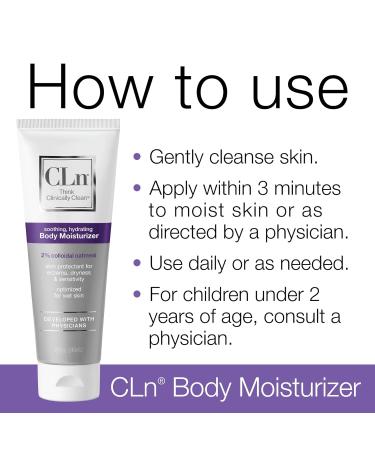 CLn Body Moisturizer - A skin protectant delivering 2% Colloidal Oatmeal Paraben-Free Dye-Free & Fragrance-Free 8 fl. oz. 8 Fl Oz (Pack of 1) - Buy Online on GoSupps.com