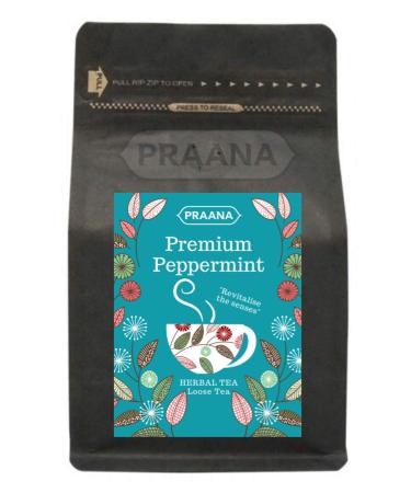 PRAANA TEA Premium Pure Peppermint Herbal Tea 100 g