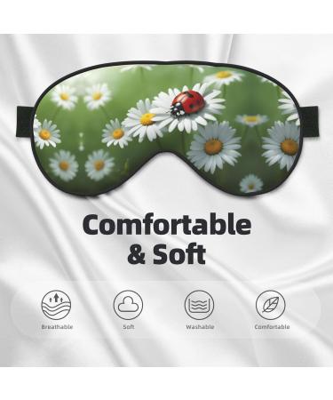 SSIMOO Ladybug Daisy Flower Eye Mask - Ultra-Soft Light-Blocking for Restful Sleep | International Shipping - Buy Online on GoSupps.com