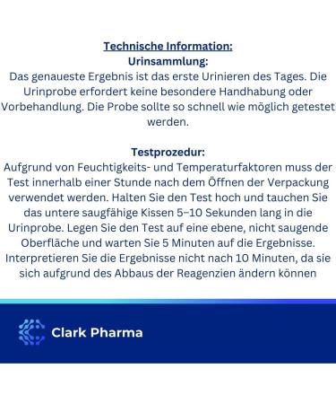 Clark Pharma Menopausal Test Set | 10 Test Strips & Urine Cups | FSH Hormone Detection | Self-Test for Menopause & Perimenopause - Fast International Shipping - Buy Online on GoSupps.com
