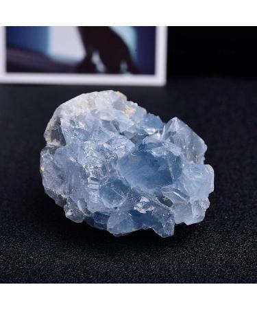 Natural Crystal Rough Natural Blue Celestite Crystal Cluster Irregular Blue Celestite Geode ineral Crystal Cluster for Balancing Collection 100-150g AGBLKLCME (Size : 100-150g) - Buy Online on GoSupps.com