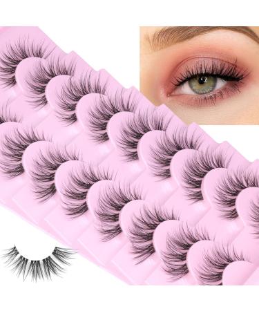 DIY Cat Eye Cluster Lashes Set - 9 Pairs of Natural Look Faux Mink Strips with Scissors - Clear Band for Individual Application - Buy Online on GoSupps.com