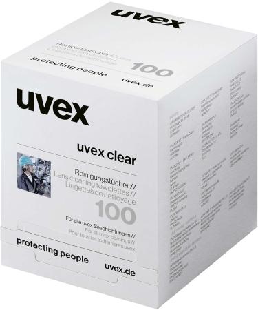 UVEX Wet Cleaning Wipes for Glasses - 100 Individually Packed Silicone-Free Perfect for On-the-Go Cleaning - Buy Online on GoSupps.com