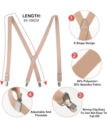 Yuffqopc Men's Braces - Narrow & Wide Styles | Stylish Black Braces for Men & Women - International Shipping Available - Buy Online on GoSupps.com
